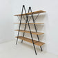 Vintage 1980s Postmodern Minimalist Wall Shelves – Metal & Wood