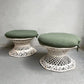 Woven Fiberglass Patio Dining Set with Ottomans