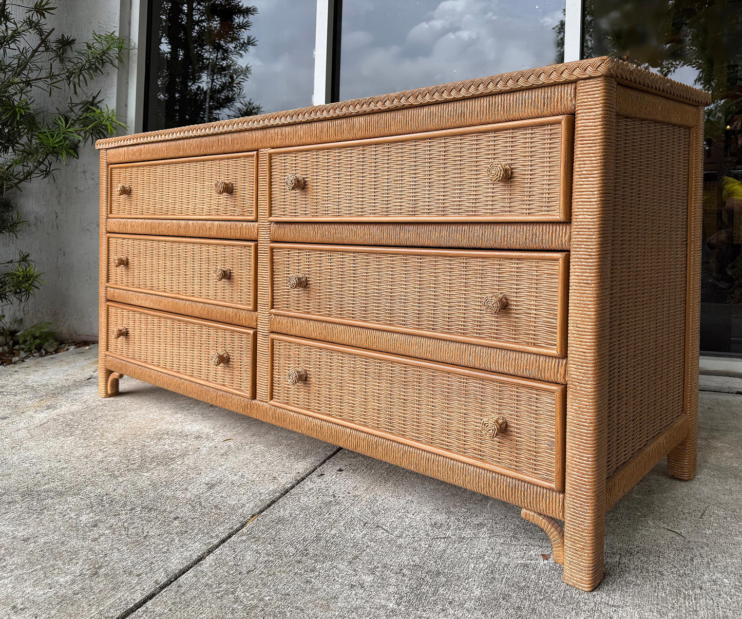 Coastal Woven Wicker 6-Drawer Dresser – Henry Link for Lexington Furniture