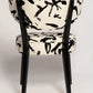 Chair with black abstract pattern on a white background