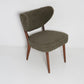 Pair of Green Bouclé Shell Club Chairs