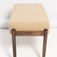 Camel Bouclé Mid-Century Inspired Bench