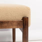Camel Bouclé Mid-Century Inspired Bench