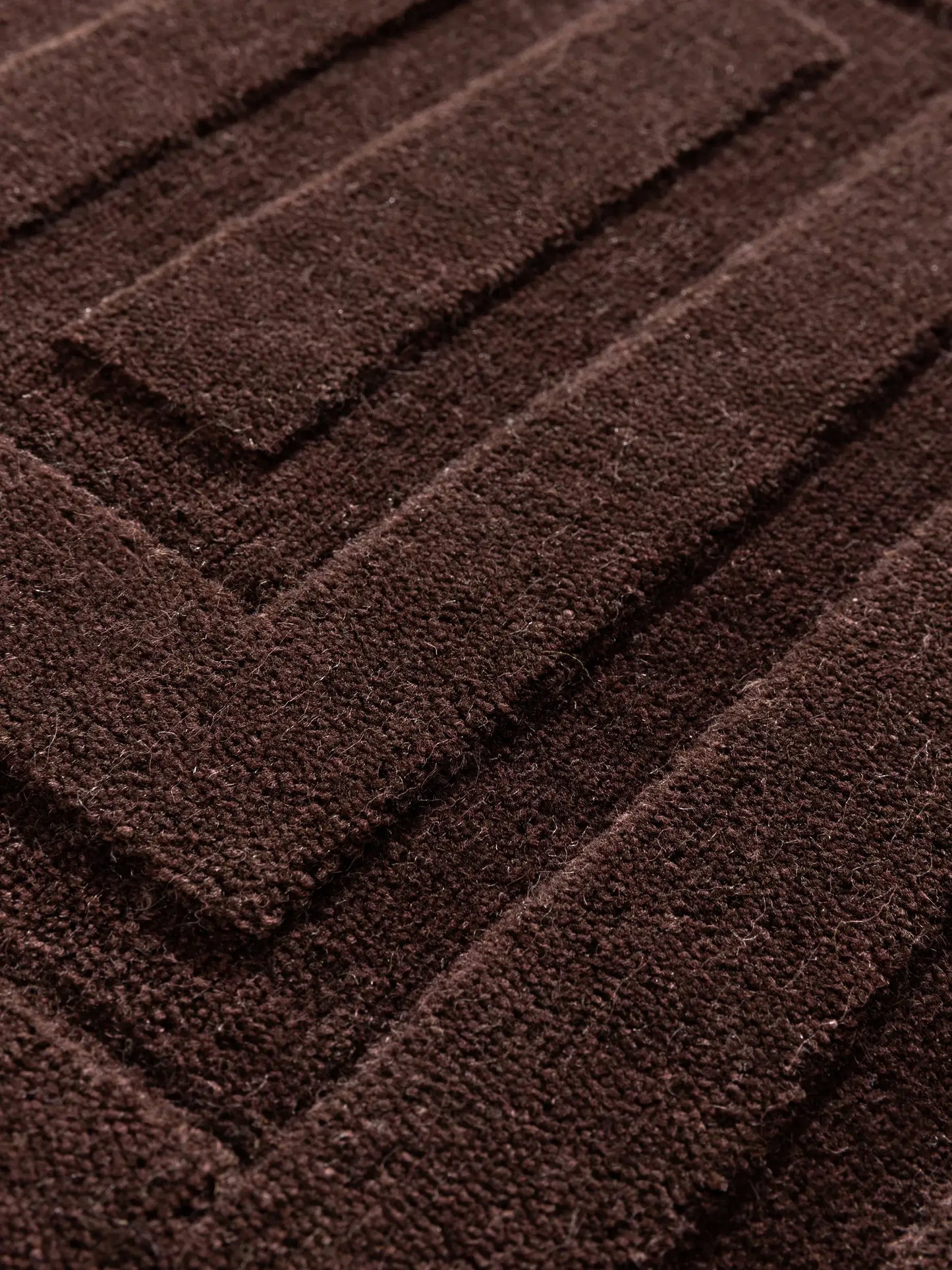 Elegant Bordeaux Wool & Viscose Accent Rug