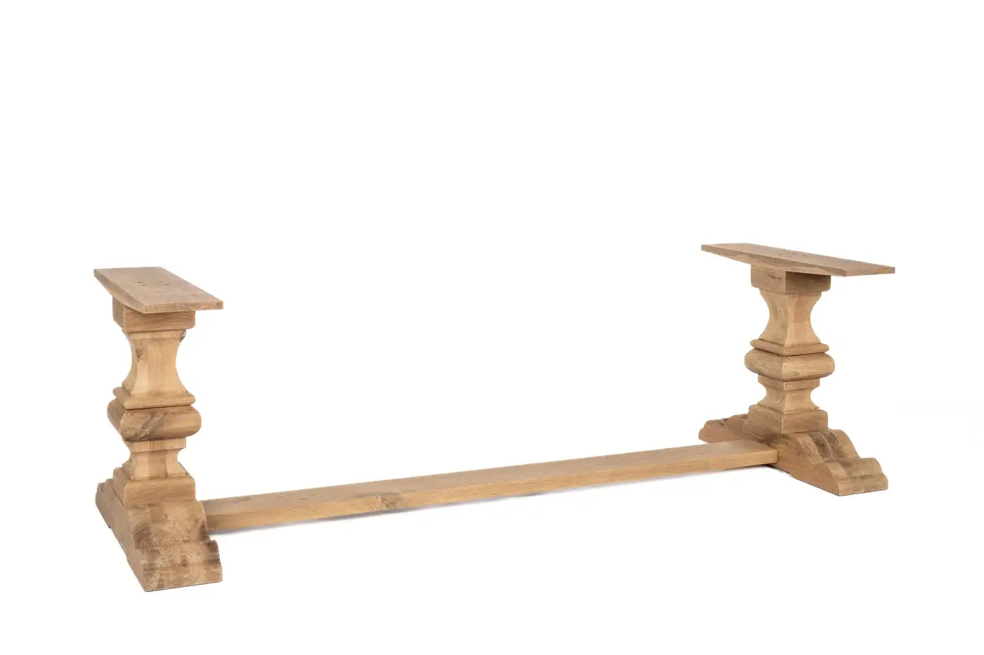 Bespoke Solid Aged French Oak Abbey Column Dining Table With Matte Finish
