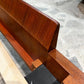 1960s Exquisite Italian Queen Bed Sapele and Brass