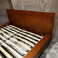 1960s Exquisite Italian Queen Bed Sapele and Brass