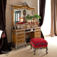 21st Century Handcarved Radica Double Bed by Modenese Gastone