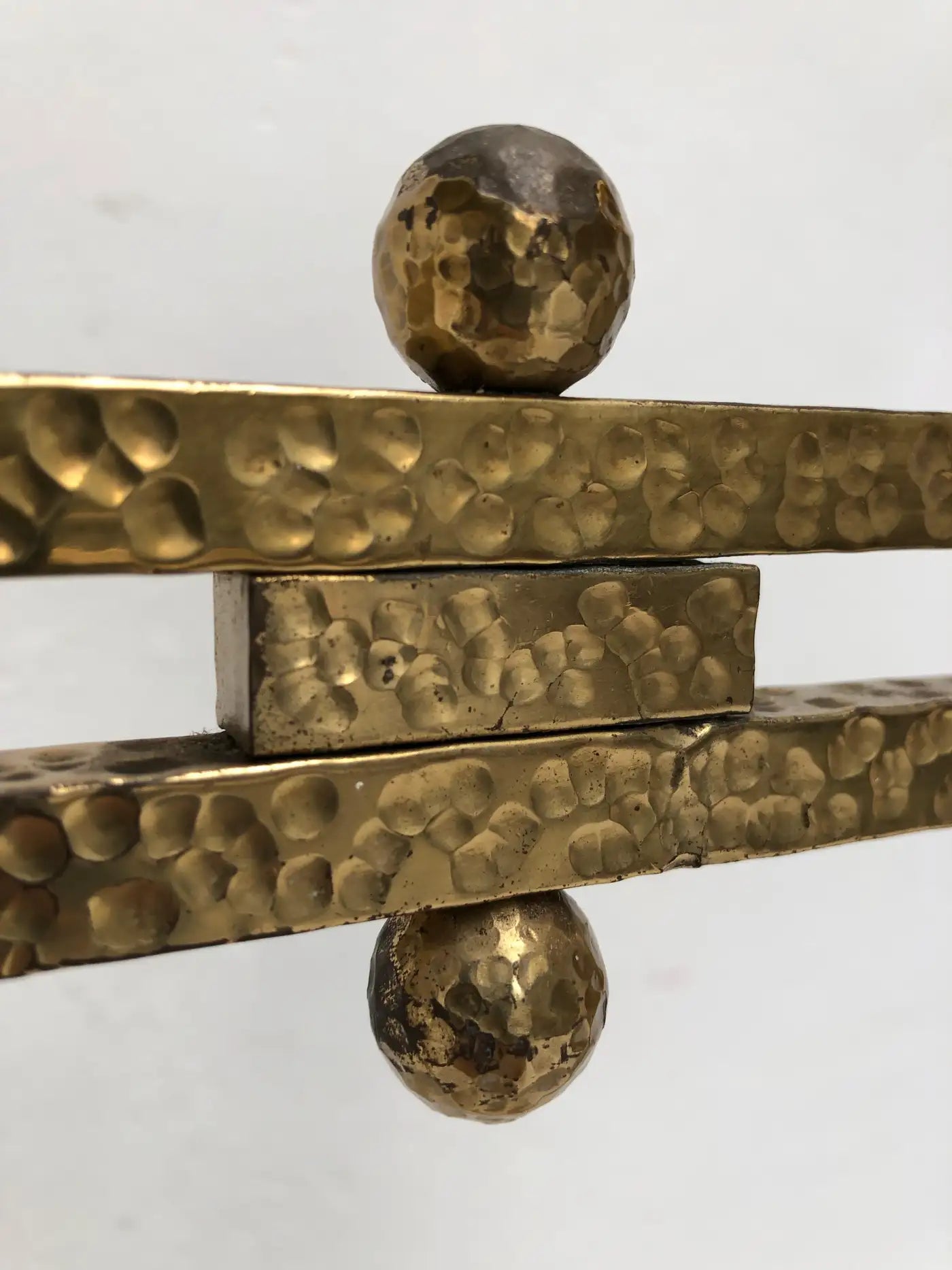 Sculptural form brass day bed
