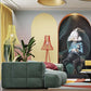 Contemporary Art Deco Inspired Extrude Floor Lamp Black Powder Coated