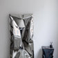 'Crush' inflated metal wall art large, stainless steel