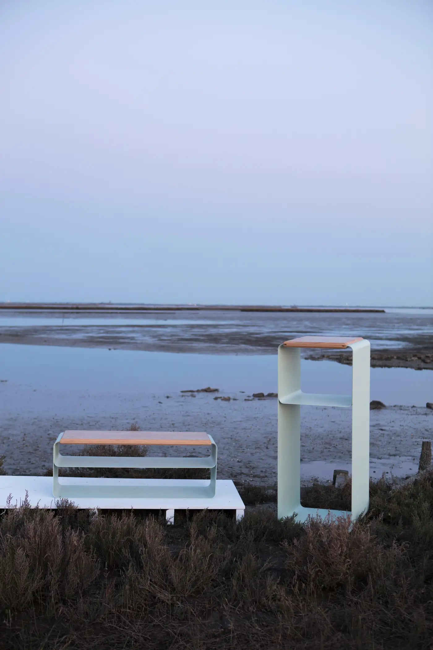 Vodo Bench in Oak and Metal Accardi Buccheri for Medulum