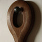 Large Sophia Wall Mirror – Dark Walnut Frame with Hand-Hammered Iron Peg