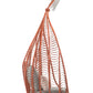 Hanging chair with a bird ornament on a white background