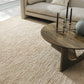Beige Solid Texture Luxury Wool Rug