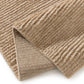 Beige Solid Texture Luxury Wool Rug