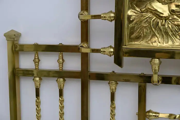 ART NOUVEAU ITALIAN BRASS DOUBLE BED – EARLY 1900s