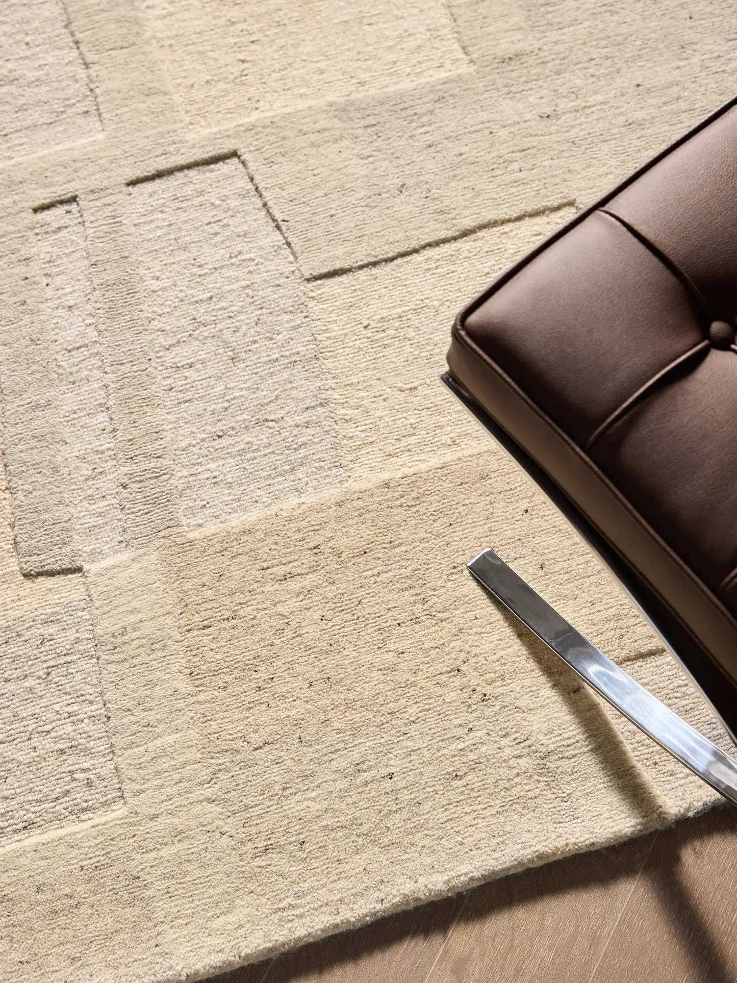 Lisa Cream & Beige Wool Rug