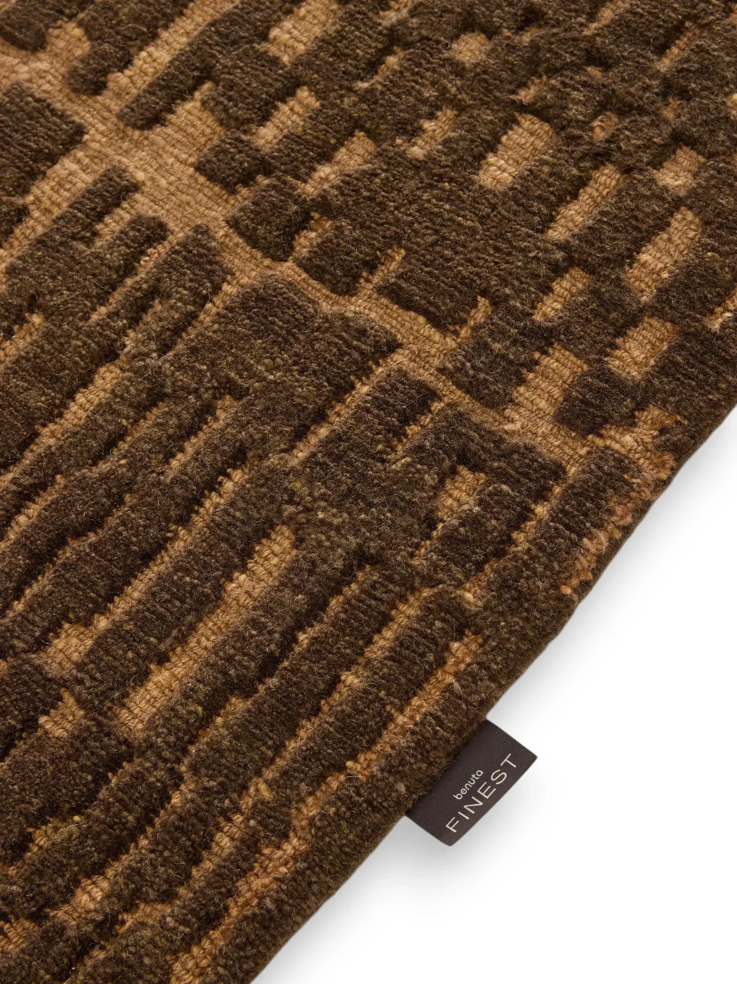 Luxury Pure Wool Rug – Brown