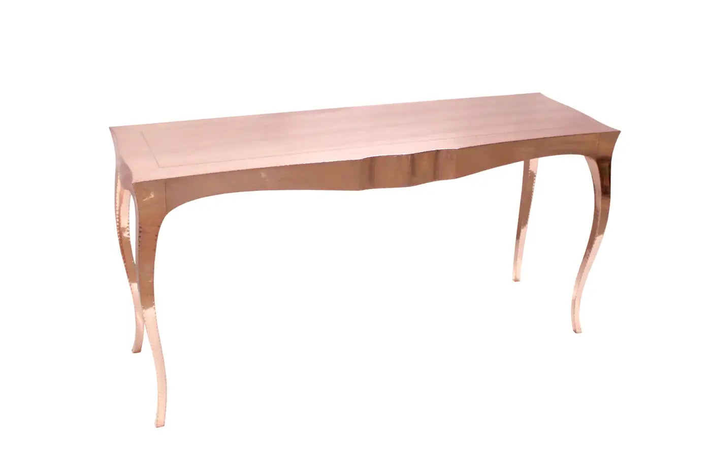 Louise Console Art Deco Desk & Writing Table — Smooth Antique Bronze by Paul Mathieu