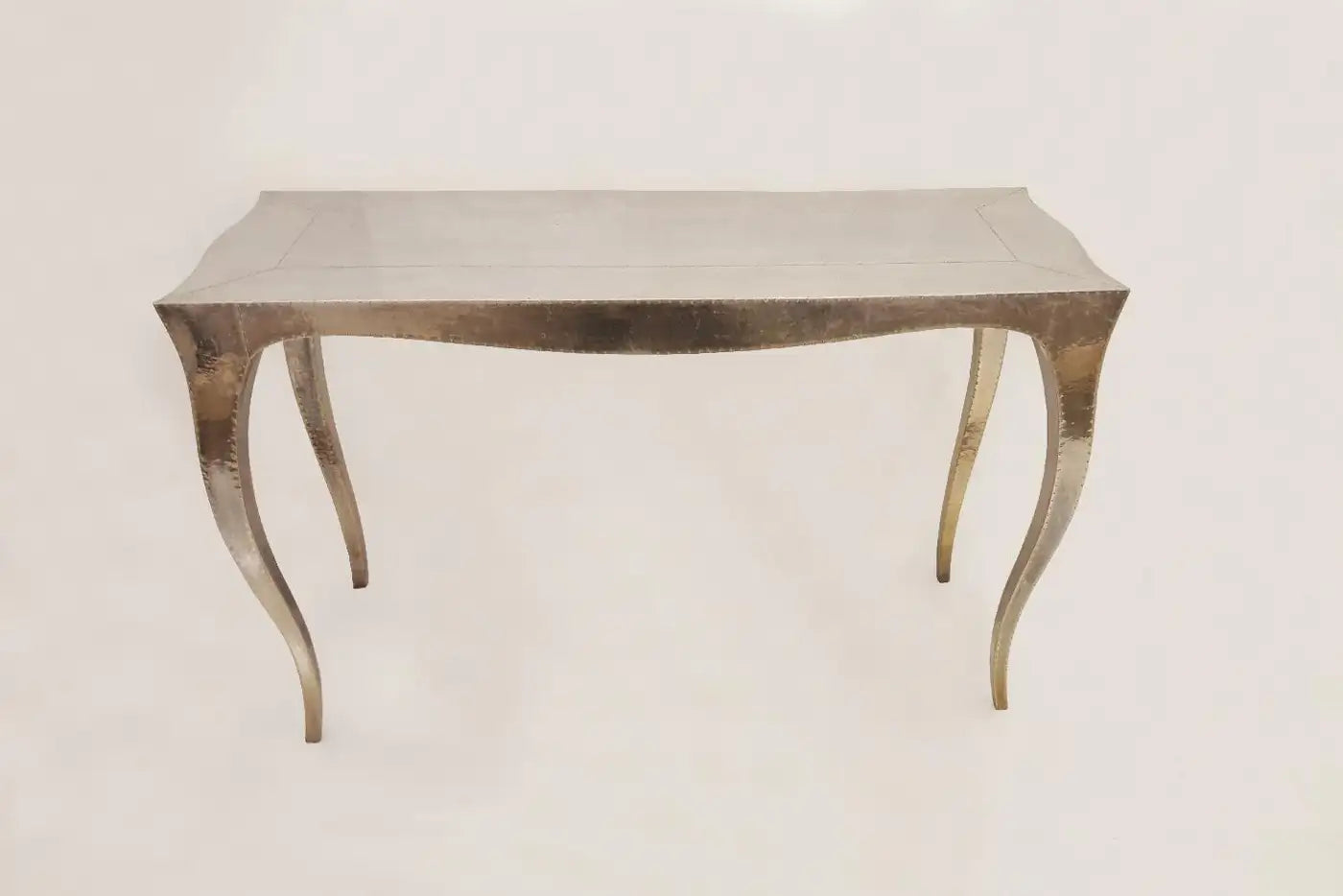 Louise Console Art Deco Desk & Writing Table — Smooth Antique Bronze by Paul Mathieu