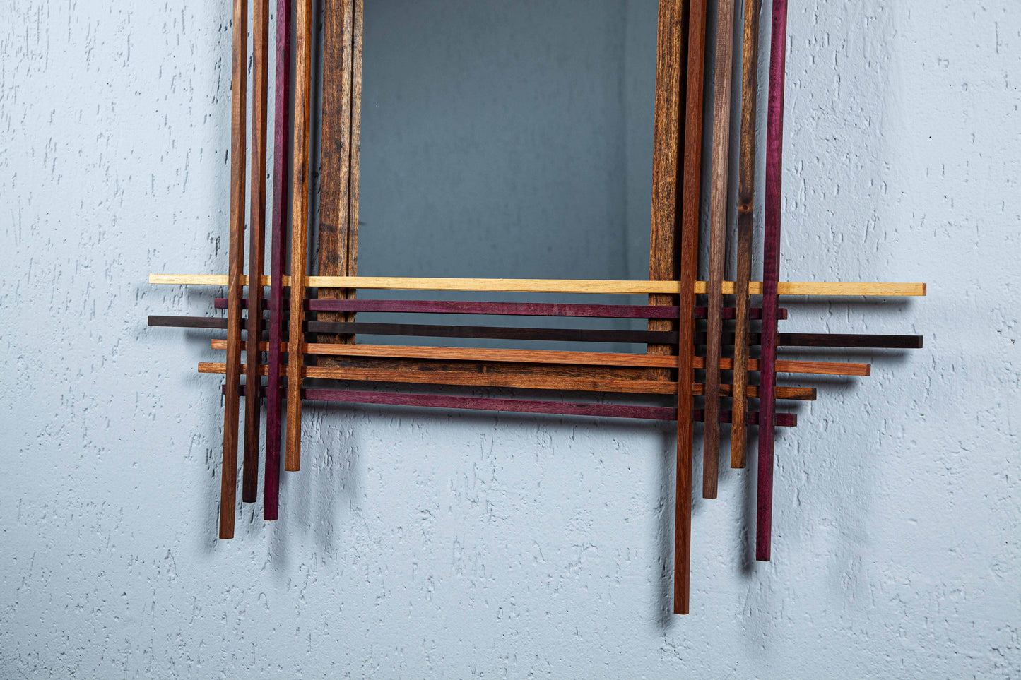 Fragments Mirror – Brazilian Solid Wood, Handcrafted from Reclaimed Timber