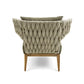 Outdoor Lounge Set with Loveseat and Chair in Olive Green