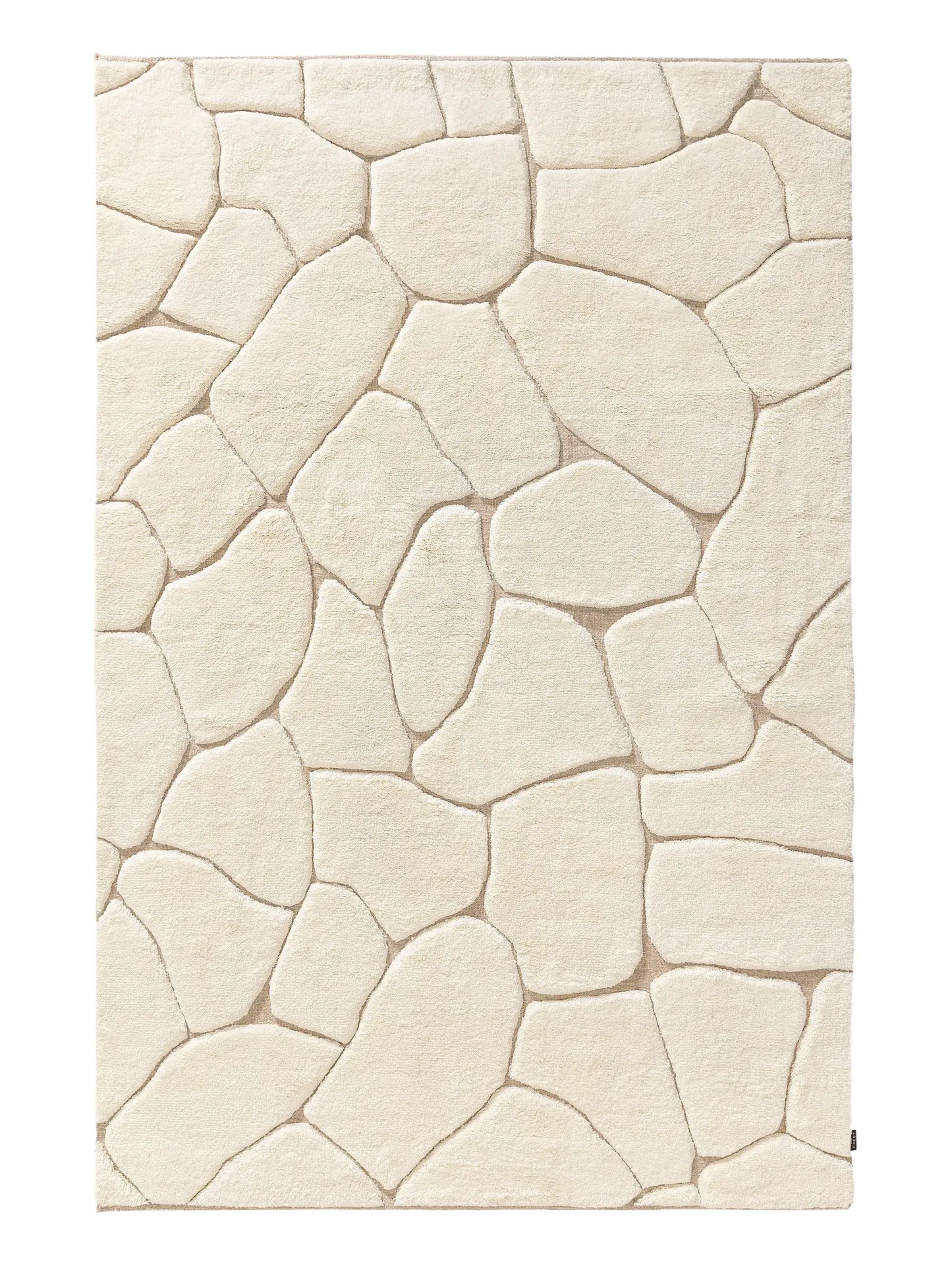 Cream/Beige Wool Hand-Knotted Rug