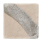 Refined Cream and Grey Wool & Lyocell Statement Rug