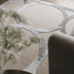 Refined Cream and Grey Wool & Lyocell Statement Rug