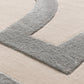Refined Cream-Grey Wool & Lyocell Statement Rug
