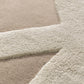 Refined Beige Wool & Lyocell Statement Rug