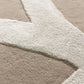 Stylish Beige Wool & Lyocell Statement Rug