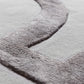 Elegant Charcoal-Grey Wool & Lyocell Statement Rug