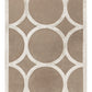 Stylish Beige Wool & Lyocell Statement Rug