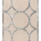 Refined Cream and Grey Wool & Lyocell Statement Rug