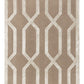 Refined Beige Wool & Lyocell Statement Rug