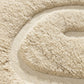 Elegant Cream Wool Hand-Knotted Rug