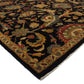 Modern Black Indian Mahal Rug Biophilic Midnight Garden, 08'09" x 11'10"