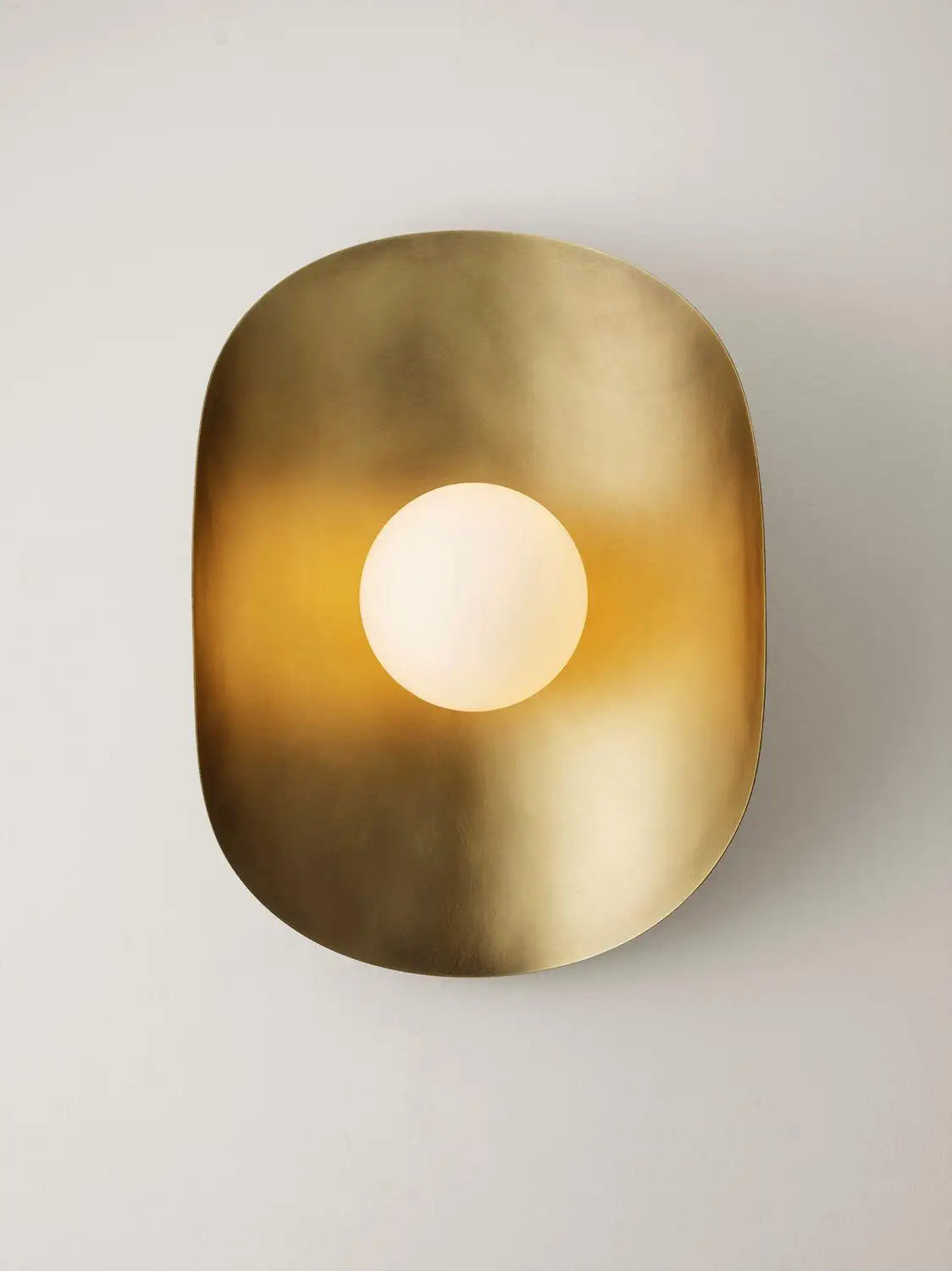 MONTERA Wall Sconce or Flushmount , biomorphic Brass & Glass