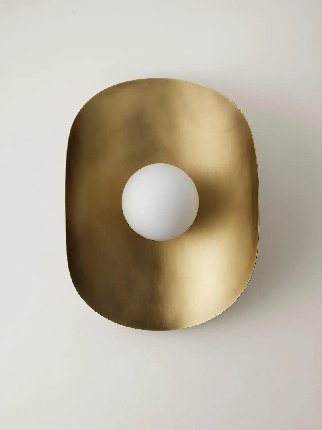 MONTERA Wall Sconce or Flushmount , biomorphic Brass & Glass