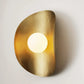 MONTERA Wall Sconce or Flushmount , biomorphic Brass & Glass