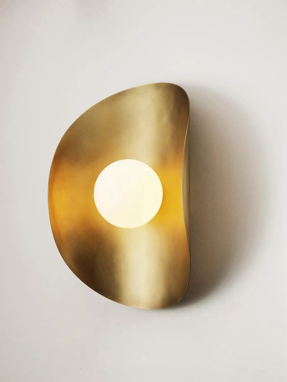 MONTERA Wall Sconce or Flushmount , biomorphic Brass & Glass