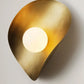 MONTERA Wall Sconce or Flushmount , biomorphic Brass & Glass