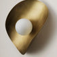 MONTERA Wall Sconce or Flushmount , biomorphic Brass & Glass