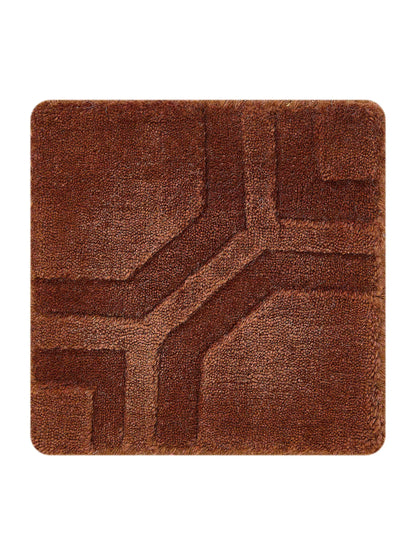Warm Terracotta Wool & Viscose Accent Rug