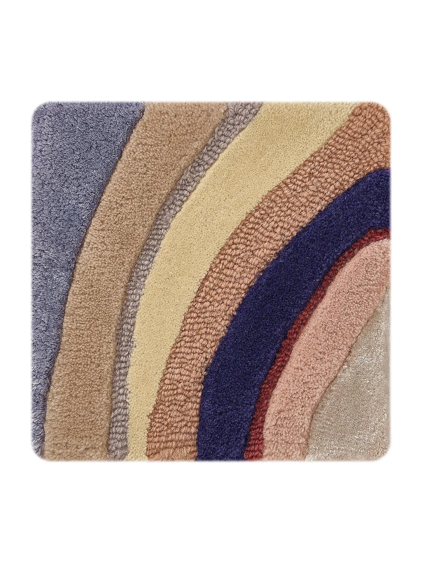 Vibrant Multicolour Wool & Lyocell Accent Rug