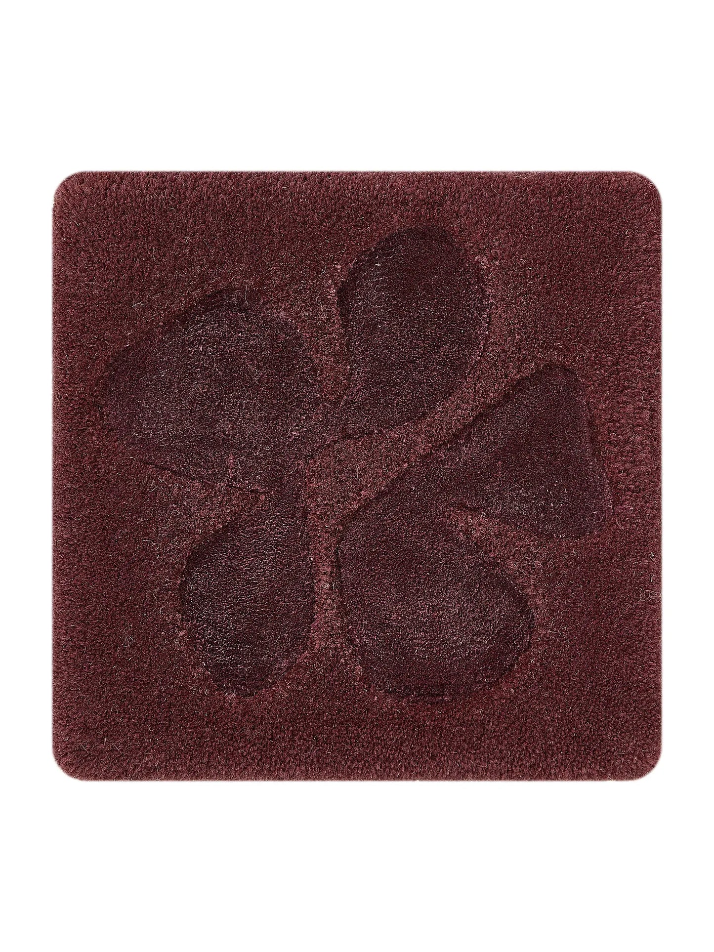 Botanical Motif Wool & Lyocell Rug