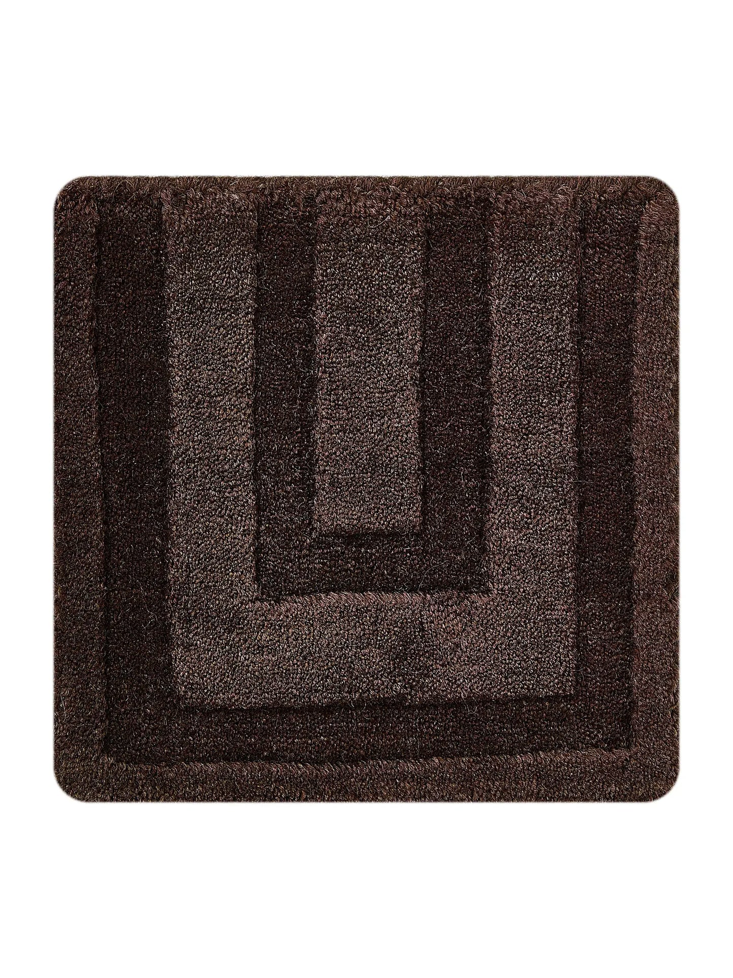 Elegant Bordeaux Wool & Viscose Accent Rug