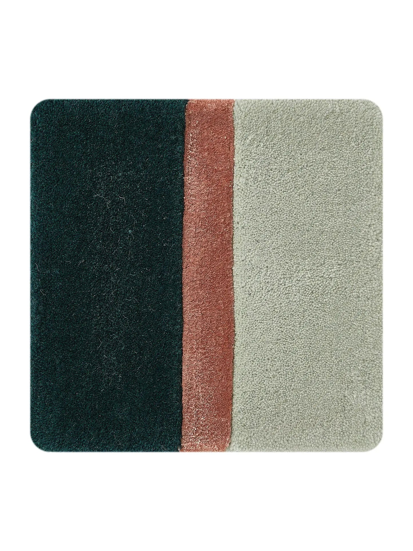 Luxurious Green Wool Flat-weave Rug